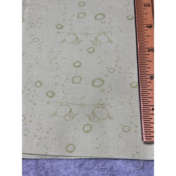 Cheap Talk by Connecting Threads Green Bird-Themed Cotton Fabric Square 18x18" Q - Picture 3 of 5